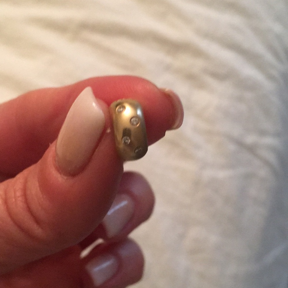 Authentic Fortunoff Gold/Diamond Huggie earrings